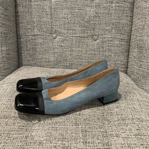 Salvatore Ferregamo Cap Toe Suede Pumps